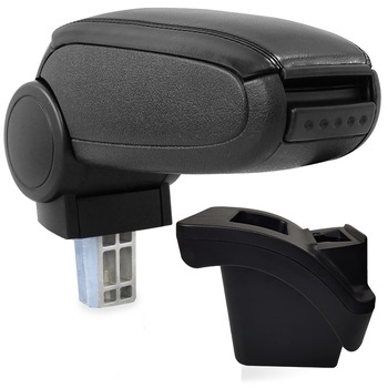 Cotiera Renault Megane 2 II (07.2001-) marca aVr - negru piele ecologica Cotiera Renault Megane 2 II (07.2001-) marca aVr - negru piele ecologica