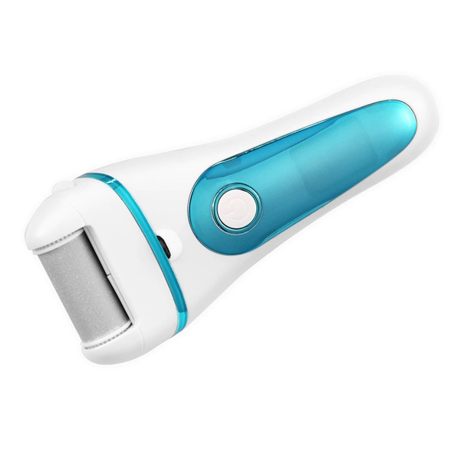 Pila electrica pentru talpi si calcaie Andowl Q-M8001, 3 capete, reincarcabila, afisaj led, rezistenta la apa, 2 trepte de viteza, lumina, albastra