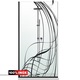 Paravan dus walk-in Aqua Roy® Black, model Lava negru, feronerie full inox negru mat, sticla 8 mm clara, securizata, anticalcar, 90x195 cm