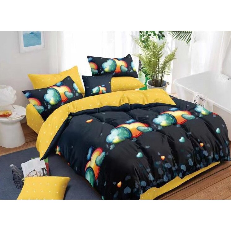 Set Lenjerie de pat dublu finet 6 piese cu Pilota 200 x 220 cm si 2 perne, Ralex Pucioasa, PFN552