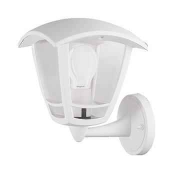Felinar de perete, cu brat, pentru exterior, alb, ip44, 1xE27, BR-BG44-00300, 225x185x165mm, Berlin, Braytron Felinar de perete, cu brat, pentru exterior, alb, ip44, 1xE27, BR-BG44-00300, 225x185x165mm, Berlin, Braytron