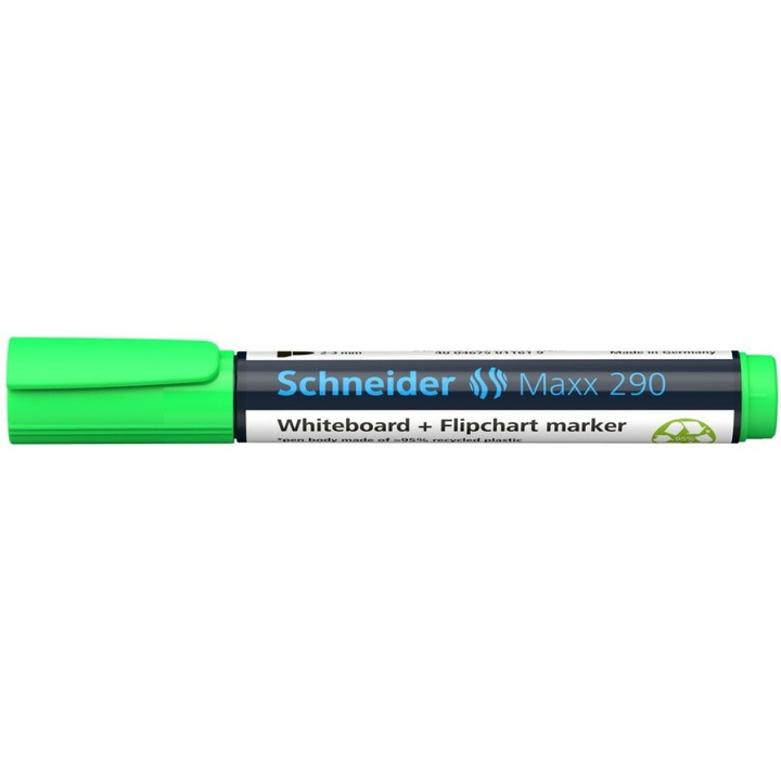 Marker pentru whiteboard+flipchart Schneider Maxx 290 vernil