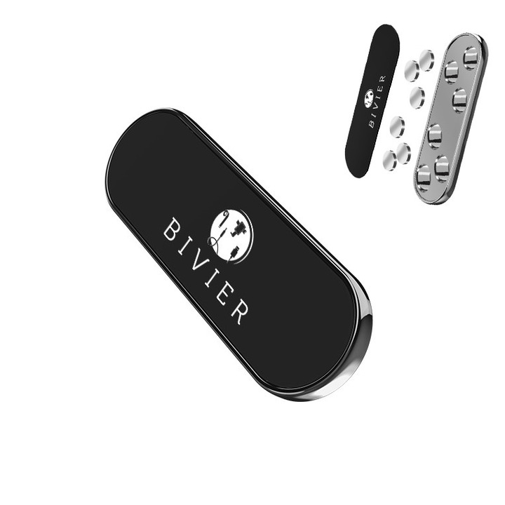 Suport Auto Pentru Telefon Universal Bivier Mini Silver, Magnetic