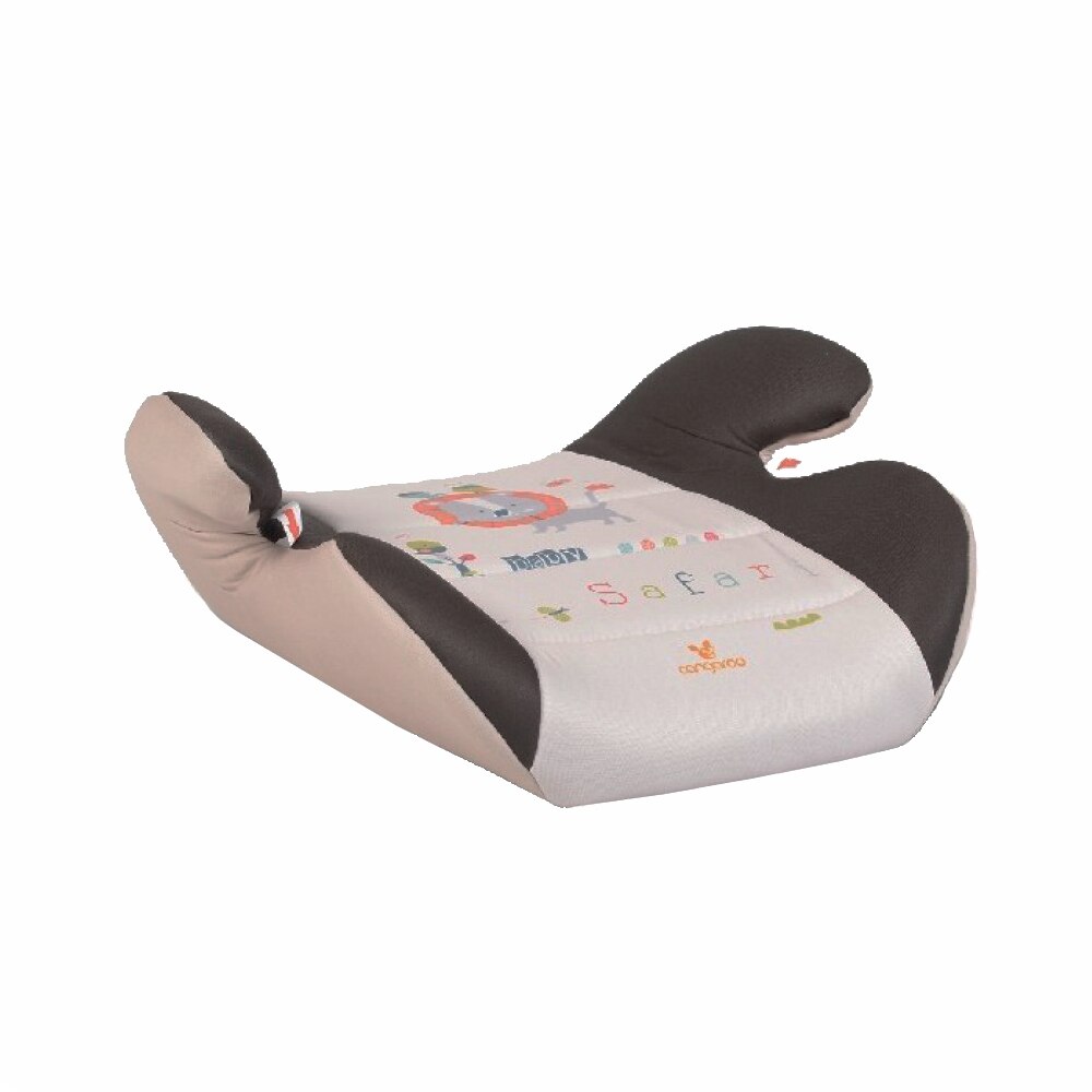 Scaun pentru copii Safari, bej, potrivit pentru copii cu greutatea intre 15-36 kg, fixare cu centura de siguranta in 3 puncte, negru