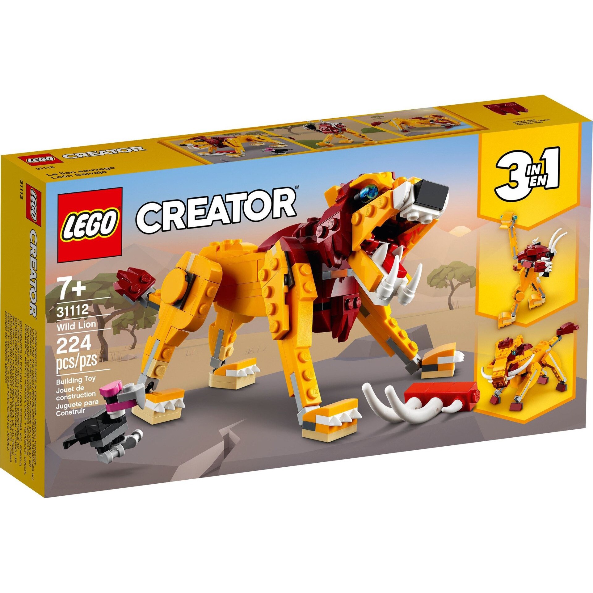 Lego Creator 3 in 1, Leul salbatic, 31112, 224 de piese