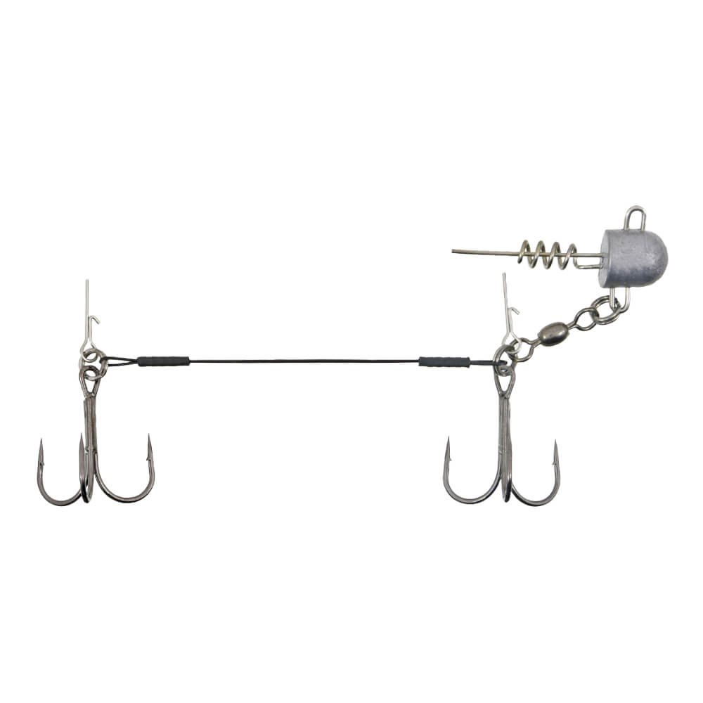 Montura rapitor cu doua ancore #2/0 Konger Swimbait System, pin, arc cu greutate 5gr si struna 12cm, 27kg