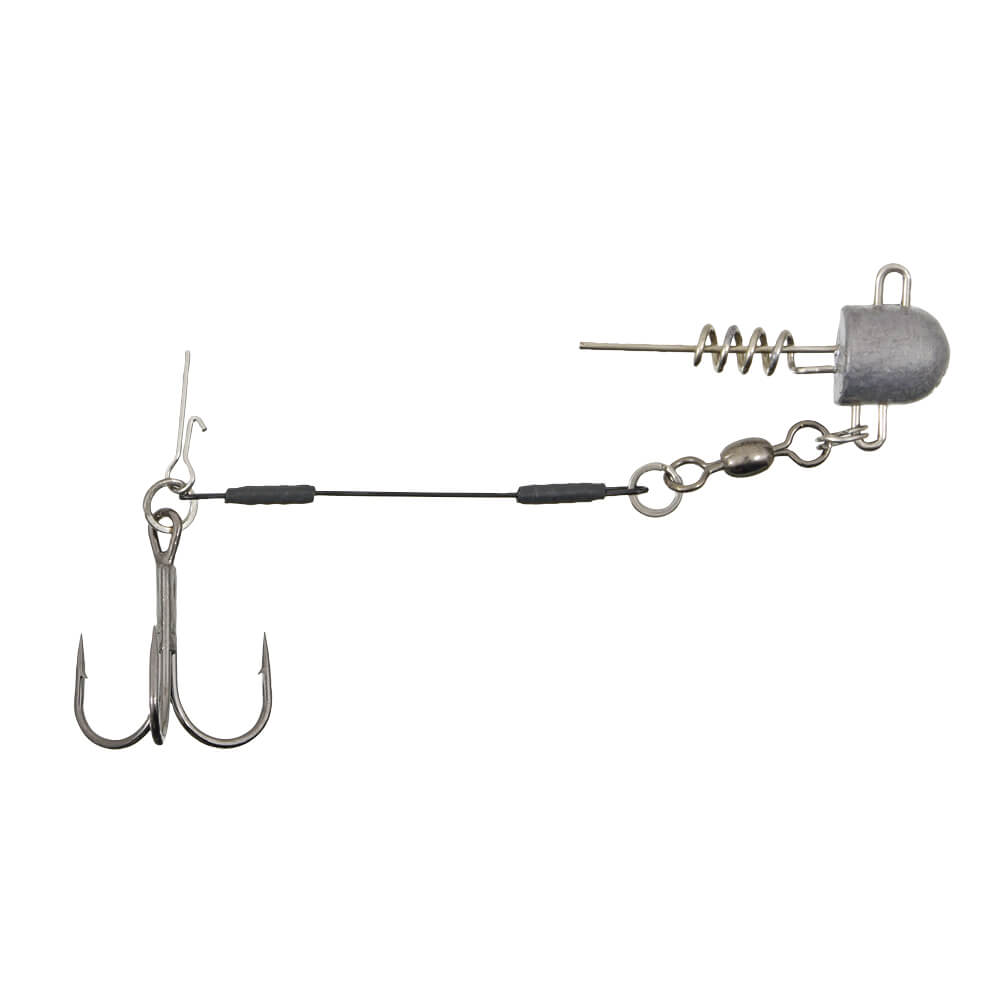 Montura rapitor cu o ancora #1/0 Konger Swimbait System, pin, arc cu greutate 10gr si struna 9cm, 27kg