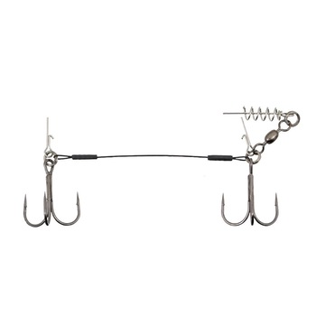 Montura rapitor cu doua ancore #2/0 Konger Swimbait System, pin, arc si struna 12cm, 27kg Montura rapitor cu doua ancore #2/0 Konger Swimbait System, pin, arc si struna 12cm, 27kg