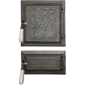 Usa pentru soba Evotools 660382, cu cenusar, 275x255 mm, model Struguri, Fonta Usa pentru soba Evotools 660382, cu cenusar, 275x255 mm, model Struguri, Fonta