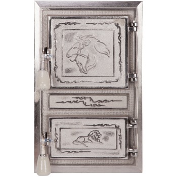 Usa monobloc pentru soba Evotools 660318, 475x295 mm, model Leo, Fonta Usa monobloc pentru soba Evotools 660318, 475x295 mm, model Leo, Fonta