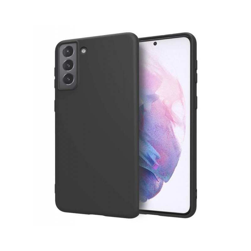 Husa Spate Slim Upzz Compatibila Cu Samsung Galaxy S21, 0.5mm Grosime, Silicon, Negru
