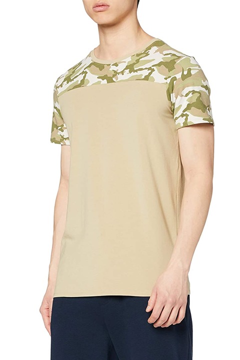 Мъжка тениска Find Activewear, Обло деколте, Кафяв