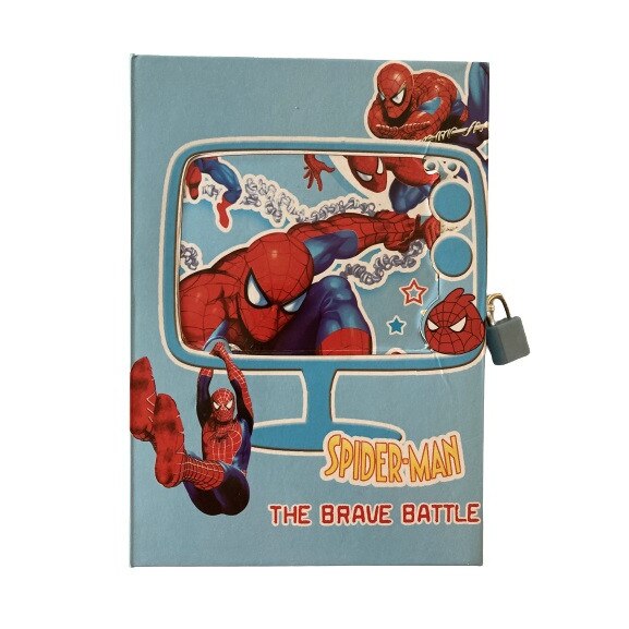 Jurnal pentru copii Spiderman cu lacat si cheita