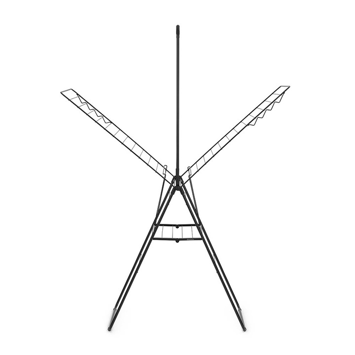 Gurulós fém 3 szintes ruhaszárító, 178 x 78 x 49 cm, szürke-fekete