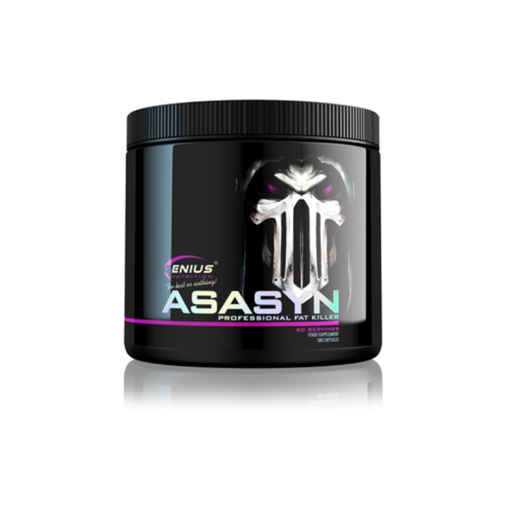 Supliment alimenta pentru arderea grasimilor si slabire Genius Nutrition ASASYN 180caps