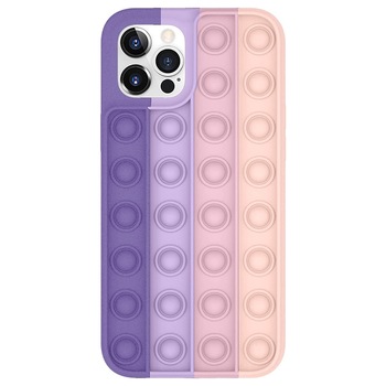Husa PopIt G-Tech pentru iPhone 12 Mini, Push Pop Bubble Fidget, Antisoc, Jucarie antistres si husa de protectie, Silica Gel, Violet-Multicolor Husa PopIt G-Tech pentru iPhone 12 Mini, Push Pop Bubble Fidget, Antisoc, Jucarie antistres si husa de protectie, Silica Gel, Violet-Multicolor