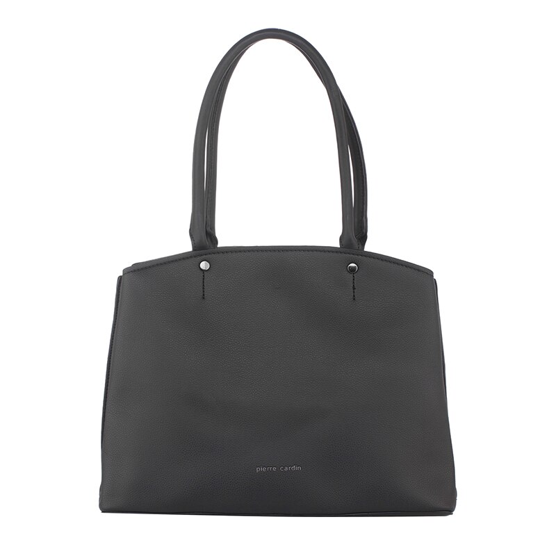 Geanta din piele ecologica - Pierre Cardin, PCL1104B, 36x28x13cm, Negru