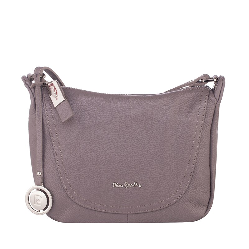 Poseta din piele naturala - Pierre Cardin, PCL1721S, 27х20 х12cm, Gri