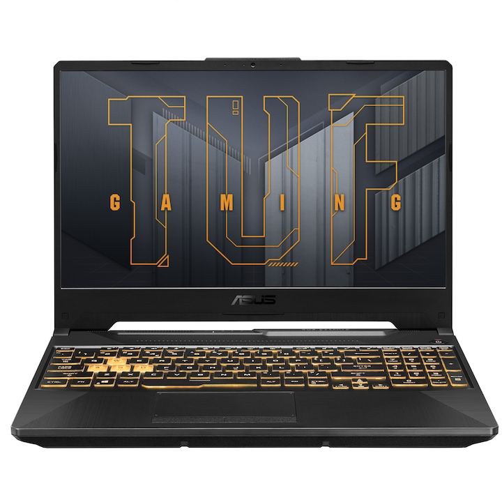 Asus TUF Gaming FX506HE-HN008 15,6" FullHD 144Hz Gamer laptop, Intel® Core™ i5-11400H, 16GB, 512GB SSD, GeForce® RTX 3050Ti 4GB, EFI Shell, Magyar billentyűzet, Szürke