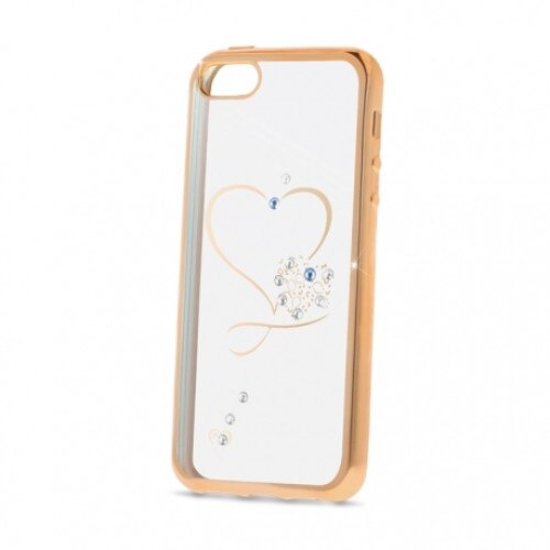 Husa compatibila cu Huawei P8 Lite - Beeyo Heart (Auriu)