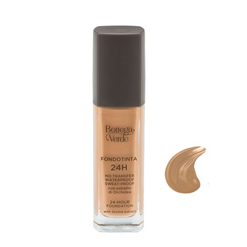Fond de ten rezistent la transfer 24h cu extract de orhidee, bej inchis - Fondotina 24h, 30 ML, Bottega Verde Fond de ten rezistent la transfer 24h cu extract de orhidee, bej inchis - Fondotina 24h, 30 ML, Bottega Verde