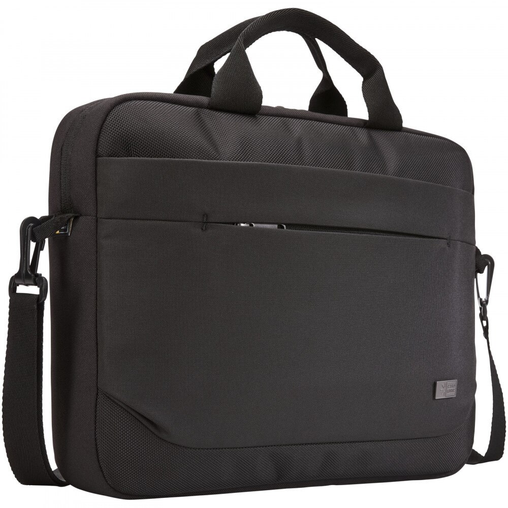 Geanta laptop si tableta, 21MAR1010, 37x29x7 cm, 14 inch, Case Logic by AleXer, Poliester, Negru, breloc inclus