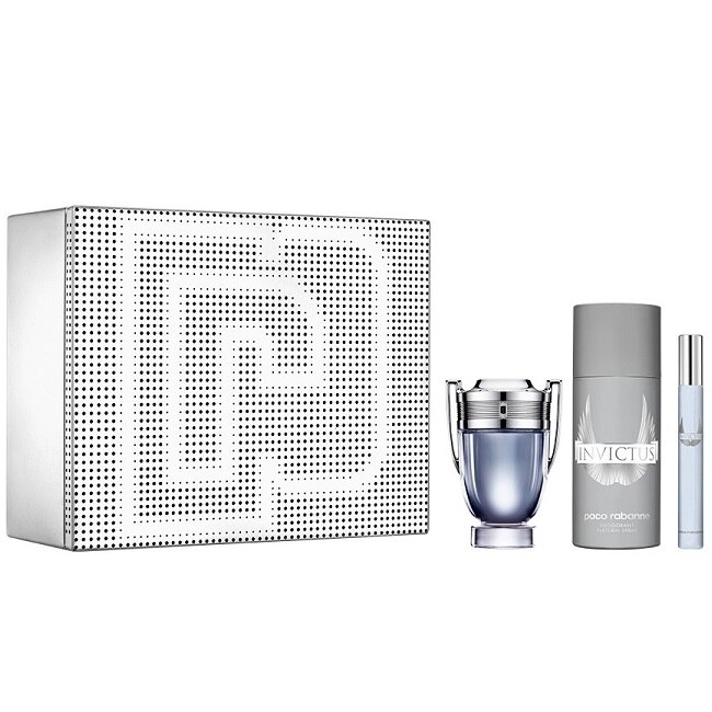 Set Apa de Toaleta Paco Rabanne Invictus 100 ml, 150 ml Deodorant Spray, 10 ml, Barbati