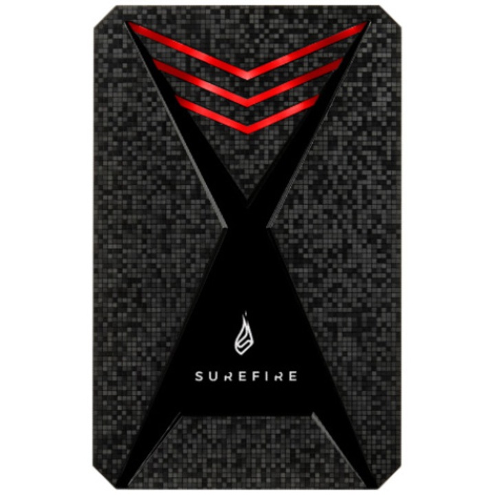 Външен SSD SureFire Bunker Gaming, 1TB, RGB подсветка, USB 3.2 Gen 1 Type-C, Black