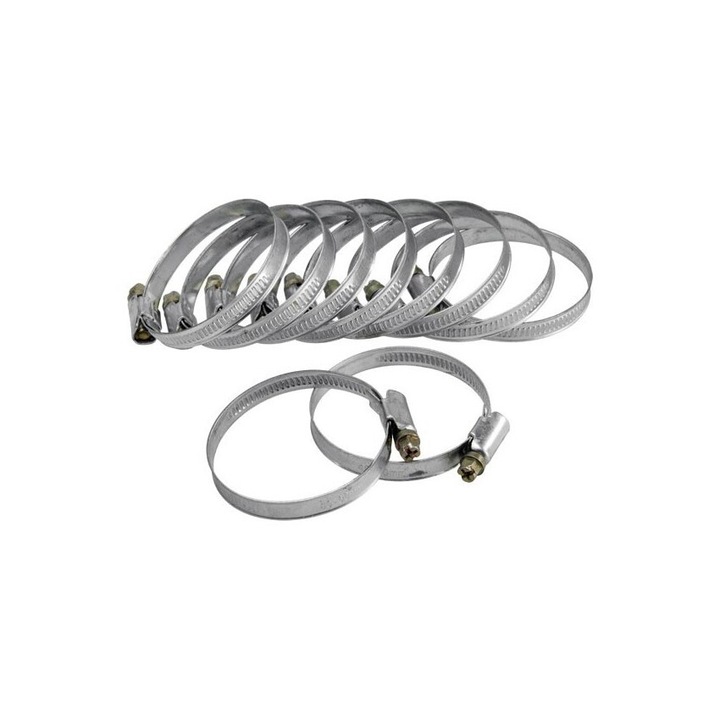 Set 10 coliere pentru furtun, Extol, inox,10-16mm