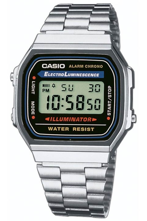 Casio A168WA-1YES Retro Vintage Karóra, unisex, digitális, kvarc