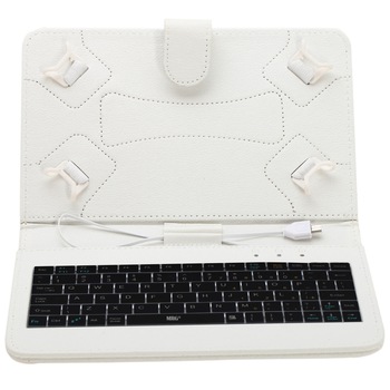 Husa tableta MRG M536, Cu tastatura, MicroUSB, Model X, 7 inch, Alb Husa tableta MRG M536, Cu tastatura, MicroUSB, Model X, 7 inch, Alb