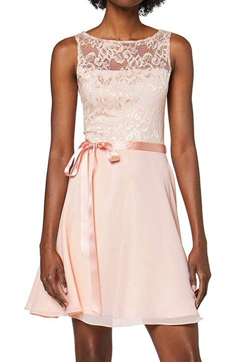 Rochie de seară Jive pentru femei, dantelă, fără mâneci,, Roz pudrat