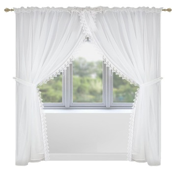 Perdea Marsilia, 600 x 230, Alb Perdea Marsilia, 600 x 230, Alb