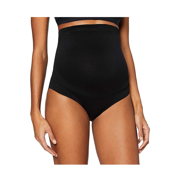 Lenjerie de maternitate sau postpartum, Viamod, Poliamida, Bikini, Negru, 2 buc, 42/XL