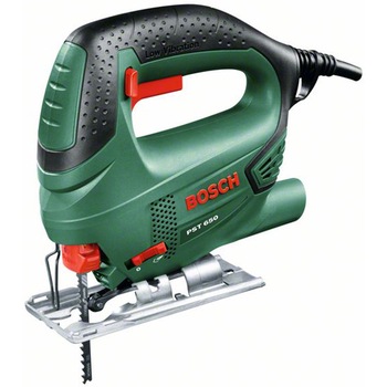 Fierastrau pendular Bosch PST 650, 500 W, 3100 oscilatii/min, 65 mm adancime maxima de taiere Fierastrau pendular Bosch PST 650, 500 W, 3100 oscilatii/min, 65 mm adancime maxima de taiere