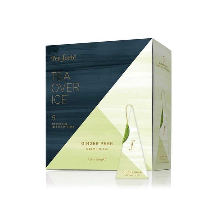 Tea Forte jeges tea, fehér, gyömbér, körte, 10 piramis