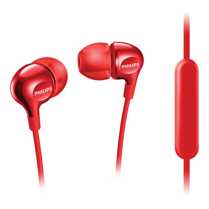Philips SHE3705RD/00 audio In-Ear fülhallgató mikrofonnal, Piros