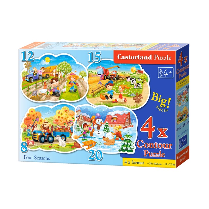 Пъзел Castroland 4 in 1, Четири сезона: 8, 12, 15, 20 части