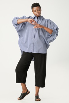 Antonia M, Camasa supradimensionata cu model, Albastru/Alb Antonia M, Camasa supradimensionata cu model, Albastru/Alb