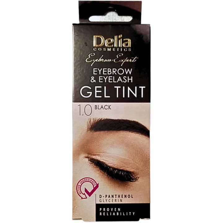 Crema pentru sprancene Delia Cameleo 1.0 Black, 15 ml