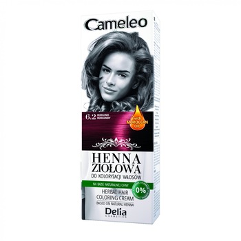 Vopsea de par Delia Cameleo Henna 6.2 Burgundy, 75 gr Vopsea de par Delia Cameleo Henna 6.2 Burgundy, 75 gr