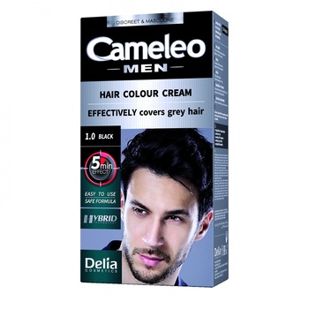 Vopsea de par pentru barbati Delia Cameleo, 1.0 Black Vopsea de par pentru barbati Delia Cameleo, 1.0 Black