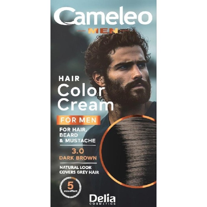 Vopsea de par pentru barbati Delia Cameleo 3.0 Dark Brown
