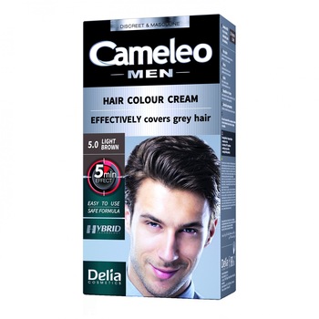 Vopsea de par pentru barbati Delia Cameleo 5.0 Light Brown Vopsea de par pentru barbati Delia Cameleo 5.0 Light Brown