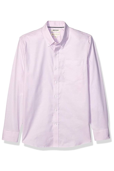 Find Goodthreads férfi ing 8989125-AZ14496, Oxford, hosszú ujjú, zsebes, rózsaszín, S