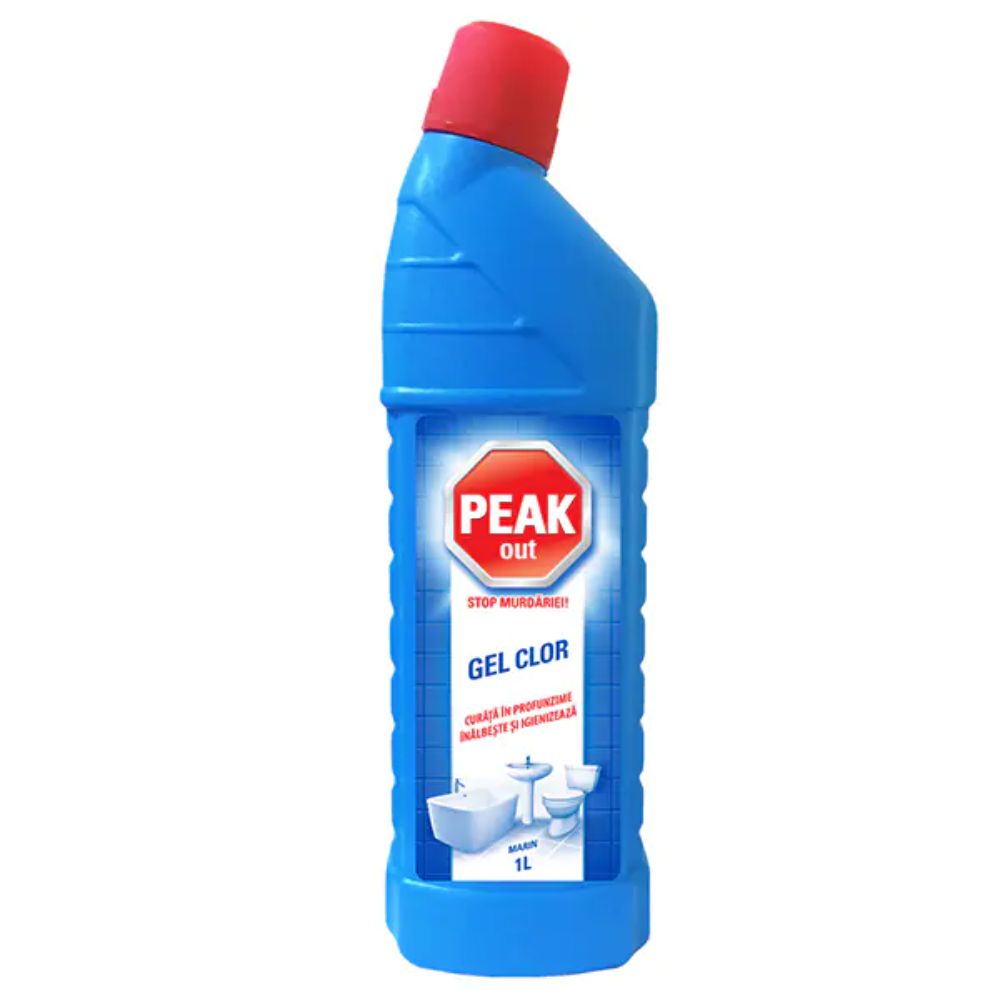 Dezinfectant Clor Suprafete Sanitare Peak Out, Parfum Marin, 1 L