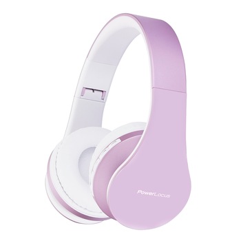 Casti Audio Bluetooth PowerLocus Over-Ear Wireless, HD Stereo pliabile cu optiune AUX, micro SD / TF, FM microfon incorporat pentru iPhone, Android, Laptop, PC - Alb/Violet Casti Audio Bluetooth PowerLocus Over-Ear Wireless, HD Stereo pliabile cu optiune AUX, micro SD / TF, FM microfon incorporat pentru iPhone, Android, Laptop, PC - Alb/Violet