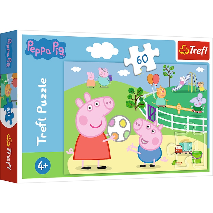 Puzzle Trefl - Peppa Pig, Distractie cu prietenii, 60 piese