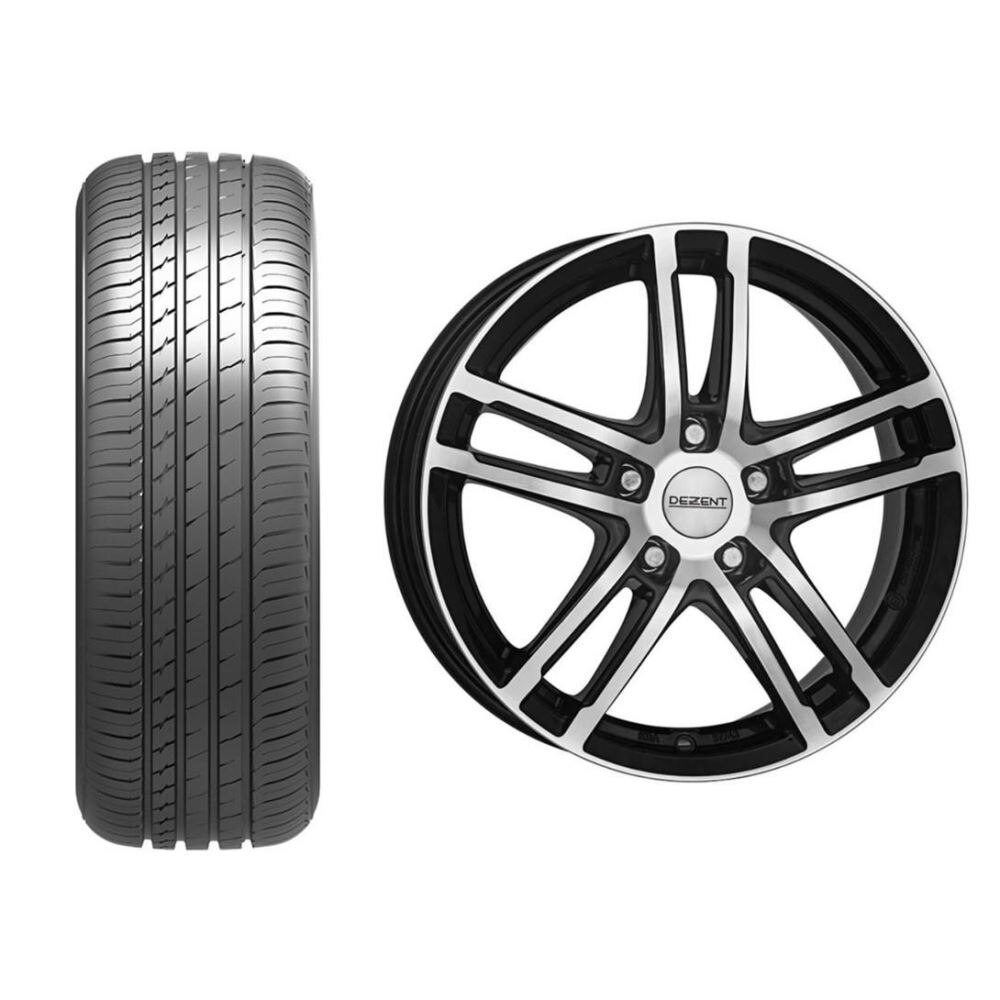 Roata completa Renault Megane RFB janta aliaj Dezent TZ dark 5x114.3, 16 inch si anvelopa vara Sailun Atrezzo Elite 205/55R16 91V si Senzor presiune ALCAR