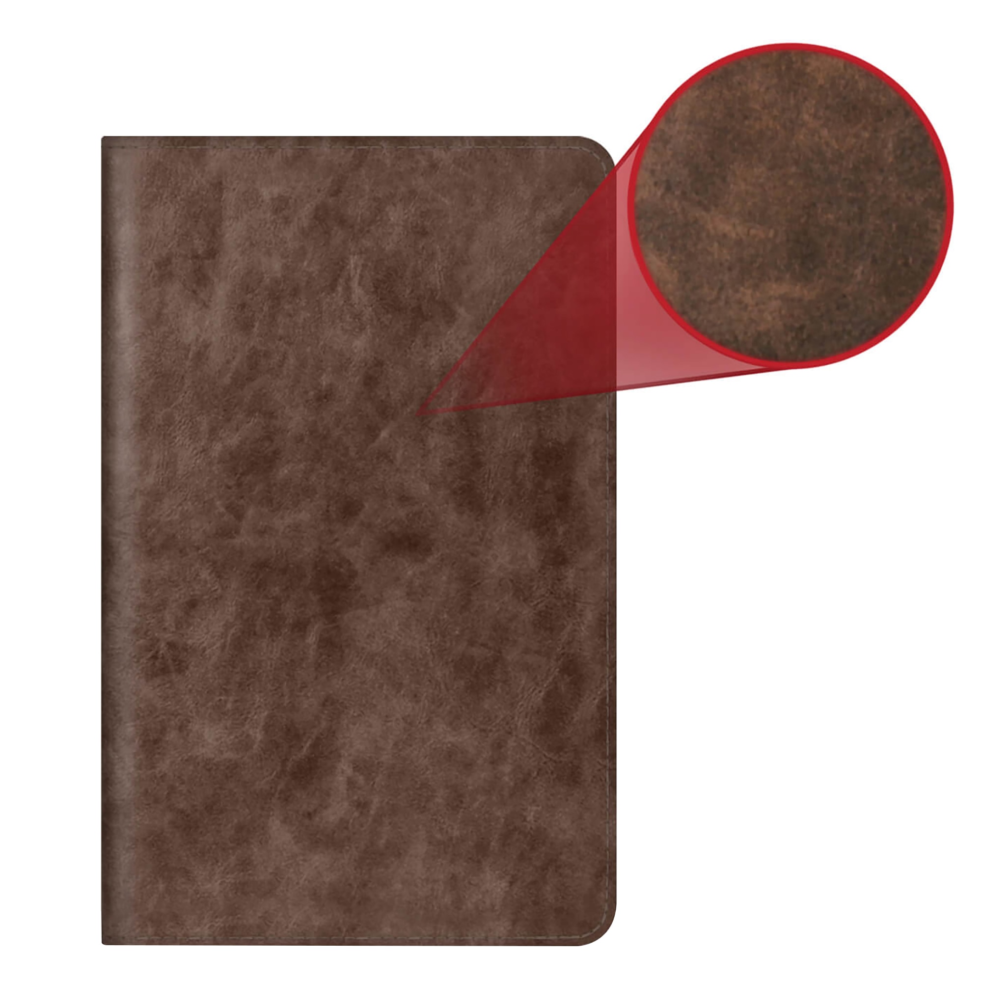 Husa de protectie tableta 360 ° Universala, 8’’, Piele ecologica, Suport, Maro inchis